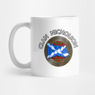 Clan Nicholson Crest & Tartan Knot Mug